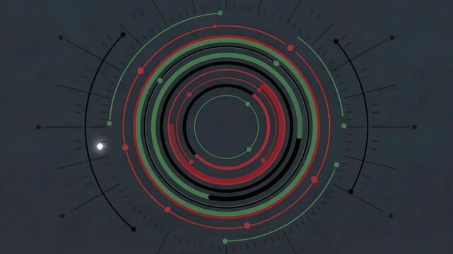 Juneteenth Infographic Timeline Abstract Loop Background