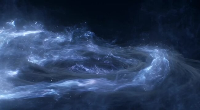 Smoke swirling in the darkness