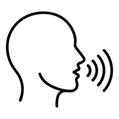Obraz premium Black line drawing of human head 1.