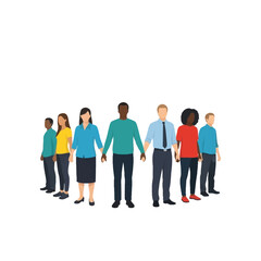 Fototapeta premium Diverse group of people standing together.