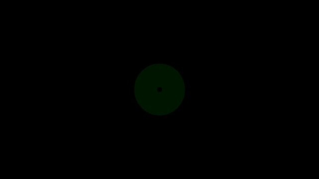 Subtle Dark Green Dot Centered on a Pure Black Background