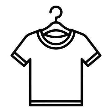 T shirt hanging on a hanger.