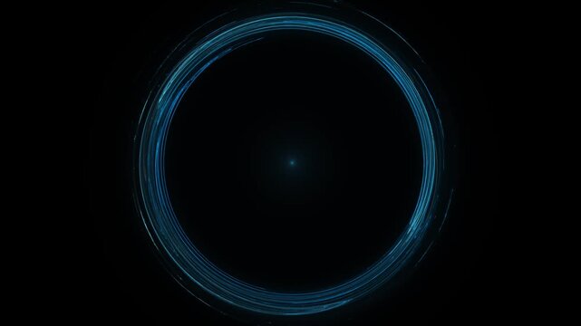 blue rotating circle on a dark background, round, frame, center, dynamic visualization for creative projects and energetic designs, highlight, important, encircling