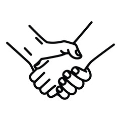Fototapeta premium Two hands shaking in a handshake.