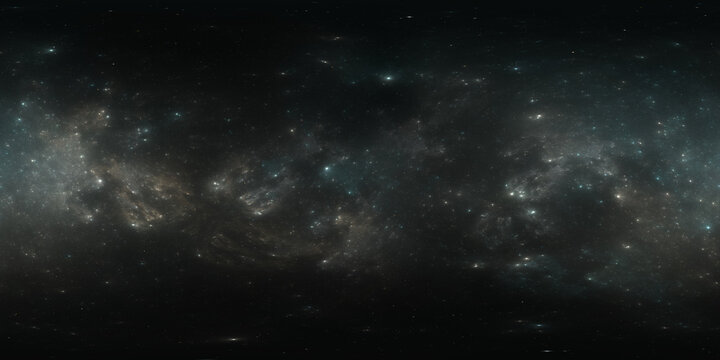 360-degree full-sphere panoramic space background with nebula and stars. It was neither partly nor fully created with generative AI.