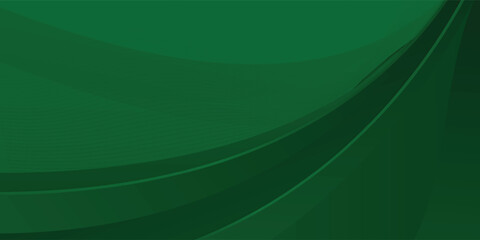 Abstract background with smooth forest green flowing waves and curves © Parohah