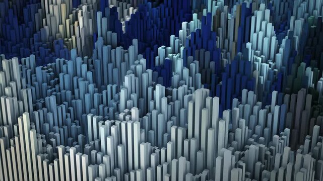 3d geometric cube animation isolated on black background