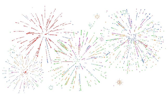 a colorful scatter plot with multiple clusters