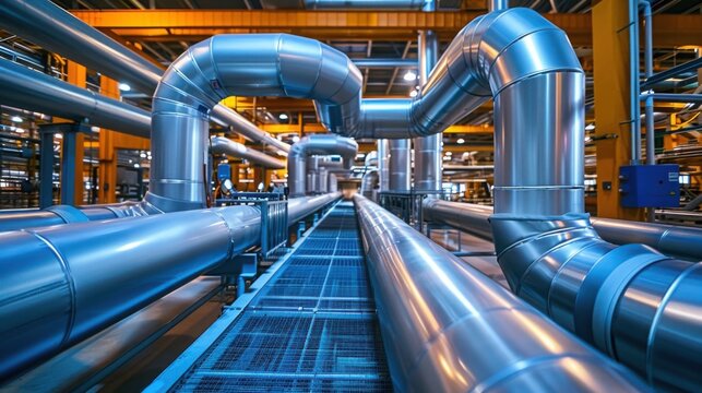Industrial Heat Recovery System Plant Interior Spa