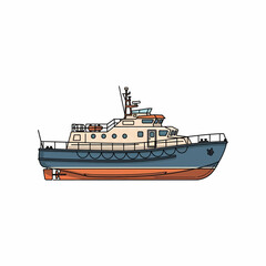 Fototapeta premium Large Vessel Ship Boat Ocean Transport.