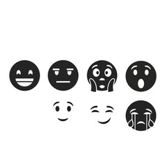 Fototapeta premium Collection of emoticon face expressions.