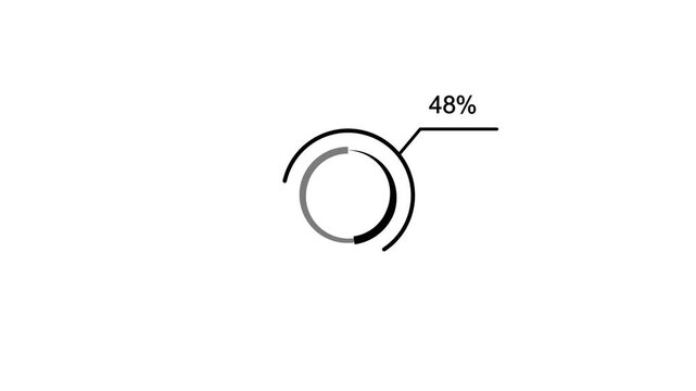 loading icon animation lime black color 67% circle. lime green color storage pie chart on dark black background.