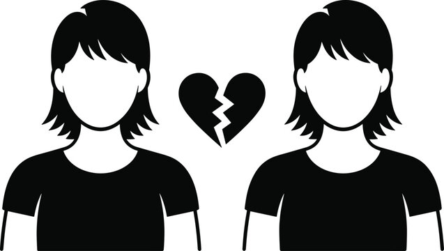 Black silhouette of a young woman standing and holding several shopping bags isolated on white background for retail and consumerism