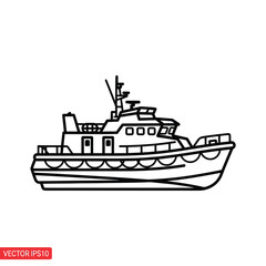 Large Vessel Ship Boat Watercraft. © Sumi