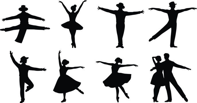 Collection of black silhouettes featuring men wearing jackets walking and using phones isolated on white background for urban lifestyle designs.