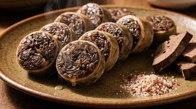 Korean Blood Sausage Soondae with Glass Noodles