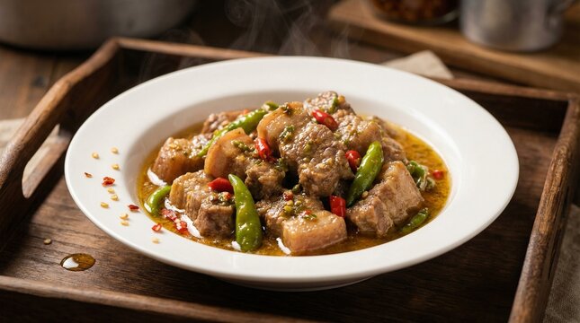 Spicy Filipino Bicol Express with Coconut Milk
