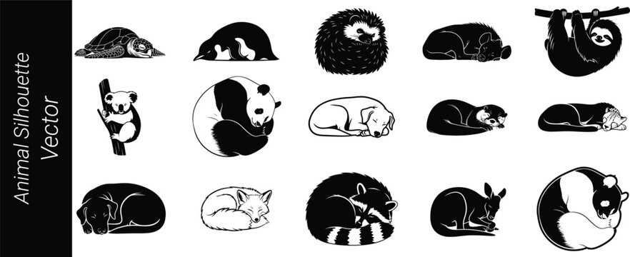 Animals logos collection. Animal logo set. Isolated on White background