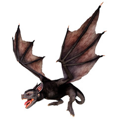 Fototapeta premium 3D Rendering Giant Bat on White
