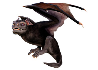 Fototapeta premium 3D Rendering Giant Bat on White