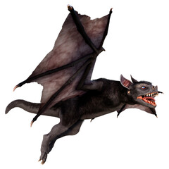 Fototapeta premium 3D Rendering Giant Bat on White