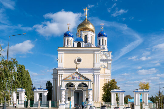Yelets, Lipetsk Oblast, Russia, September 21, 2025: Ascension Cathedral in Yelets