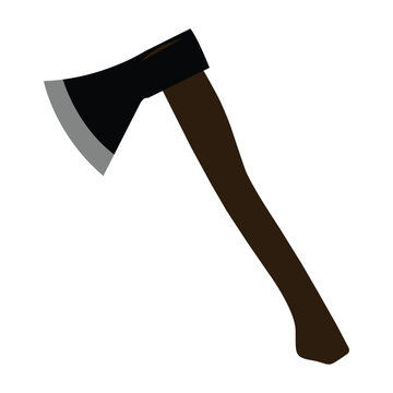 Axe vector logo design silhouette vector flat illustration design on a white background