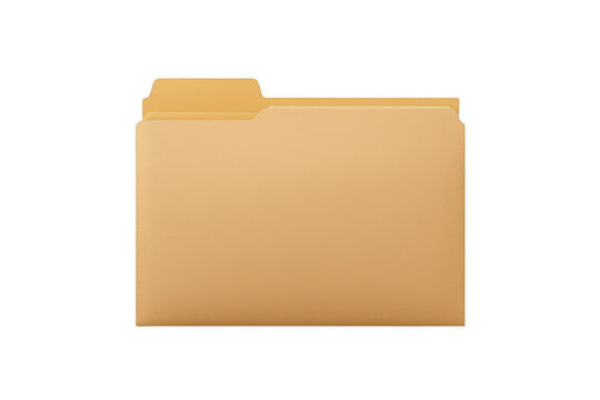 Manila file folder organizing business documents with transparent background