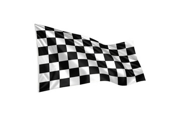 Fototapeta premium Checkered flag waving representing racing victory concept