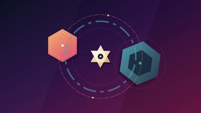 Abstract Geometric Icon Set and Orbital Symbols Collection
