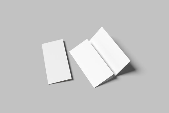Blank DL Trifold Brochure Mockup