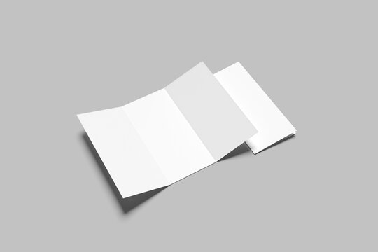 Blank DL Trifold Brochure Mockup