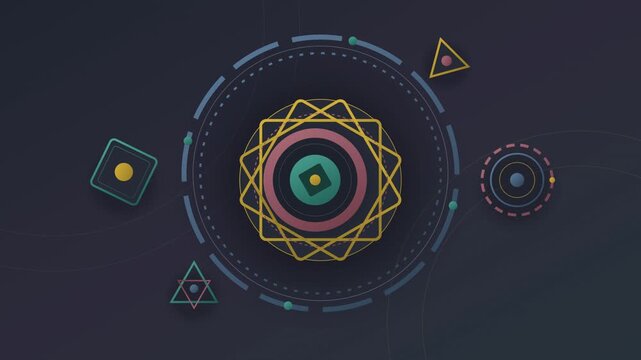 Abstract Geometric Icon Set Bundle of Shapes and Symbols