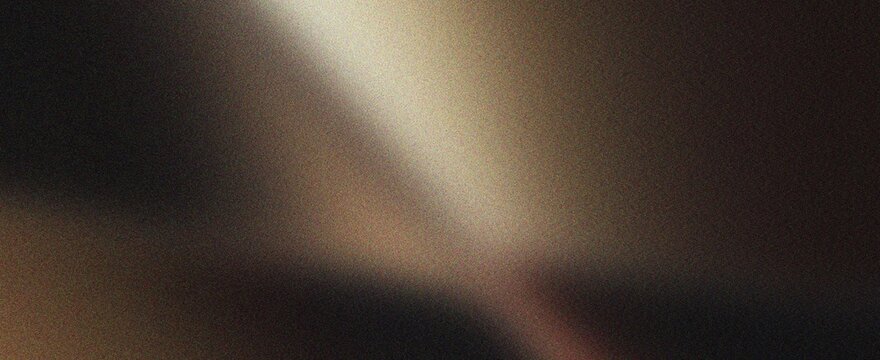 Dark moody light flare background with grainy texture and warm sepia tones for artistic design.