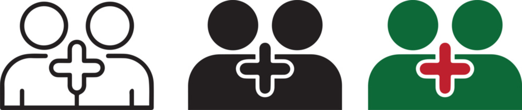 add friend icon set