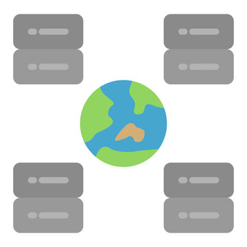 Content Delivery Network Vector Icon