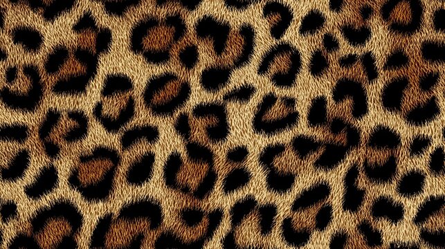 Seamless leopard print pattern creating wild fur texture background. Leopard fur texture pattern providing an exotic and fashionable animal print background