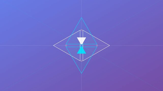 Abstract Geometric Icon Set with Dynamic Triangle Shapes