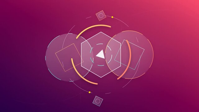 Abstract Geometric Icon Set with Sci-Fi Interface Elements