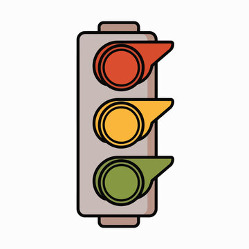 Traffic Light Signal with Red Yellow Green 2.