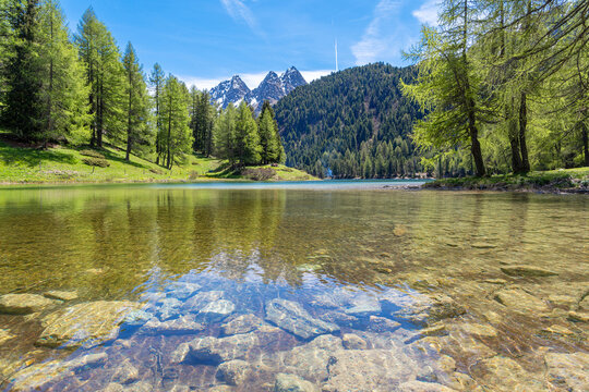 Lai da Palpuogna in the Albula Pass, Bergun, Grisons, Switzerland