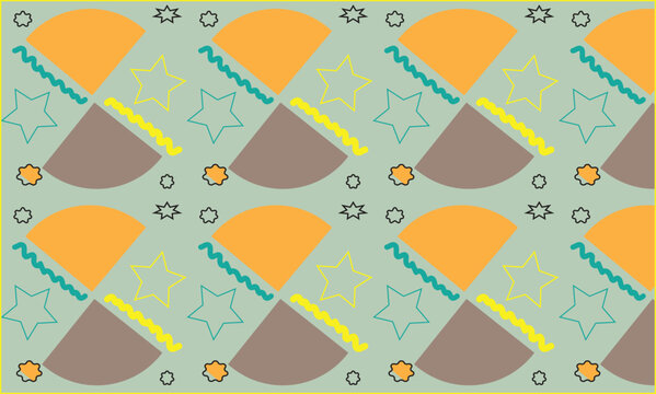 Vibrant pattern of abstract shapes and colors