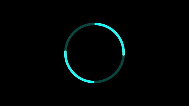4K Loading circle icon, loading circle animation loading circle line animation on green screen background, loading icon for download progress, load game data, buffering process, application interface