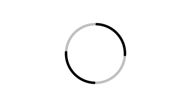4K Loading circle icon, loading circle animation loading circle line animation on green screen background, loading icon for download progress, load game data, buffering process, application interface