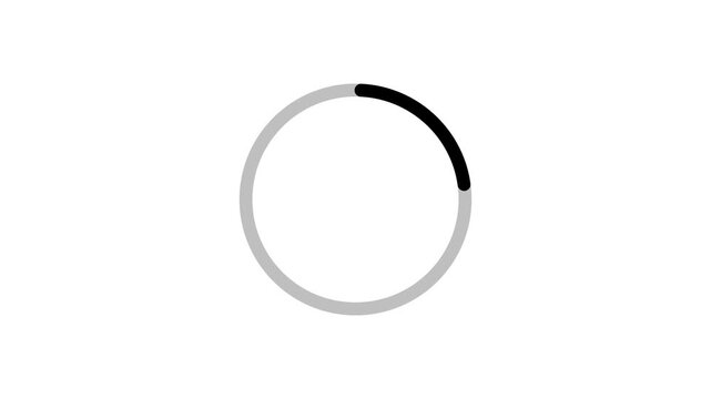Circle loading animation with transparent background, Circle loading icon, circle loading with alpha channel in 4k. video