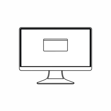 Computer monitor with blank screen.