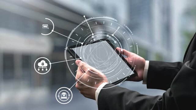 Data privacy and cyber security icons show encryption, data privacy safeguards, and cyber security defense. Data privacy ensures cyber security protection and access control. Gist