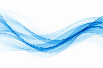 Obraz premium Smooth blue wave backgrounds feature a digital vector design with soft flowing lines and light curves to create an abstract water motion pattern for a web wallpaper backdrop
