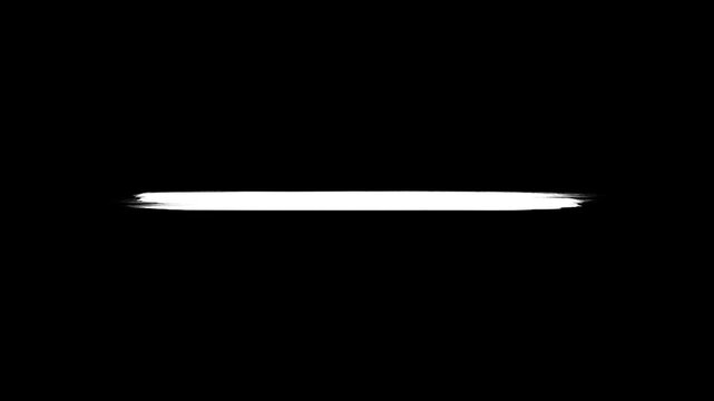 Animation of a White Chalk Textured Line Looping on a Black Screen Background.