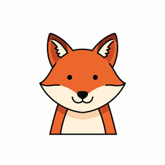 Obraz premium Smiling cartoon fox face closeup 5.